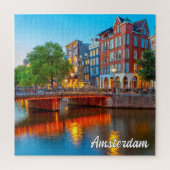 Schöne Stadt Amsterdam, Niederlande Puzzle (Vertikal)