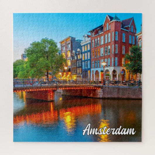 Schöne Stadt Amsterdam, Niederlande Puzzle (Vertikal)