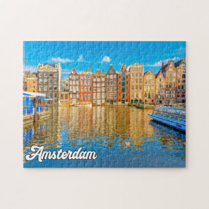 Schöne Stadt Amsterdam, Niederlande Puzzle