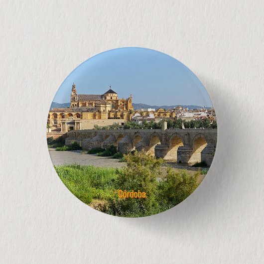 Schöne Stadt Cordoba in Spanien, Reise Button (Vorderseite)