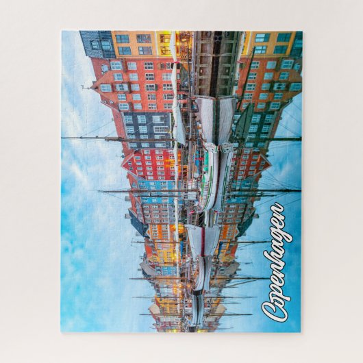 Schöne Stadt Kopenhagen, Dänemark Puzzle (Vertikal)