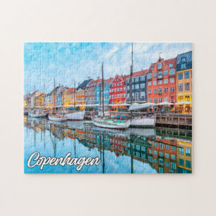 Schöne Stadt Kopenhagen, Dänemark Puzzle