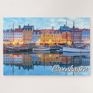 Schöne Stadt Kopenhagen, Dänemark Puzzle