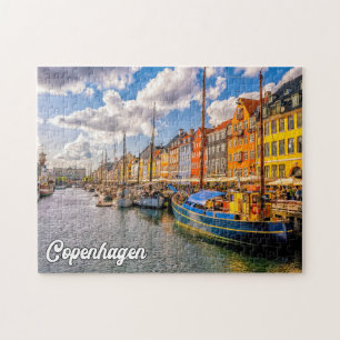 Schöne Stadt Kopenhagen, Dänemark Puzzle
