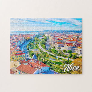 Schöne Stadt Nizza, Frankreich Puzzle