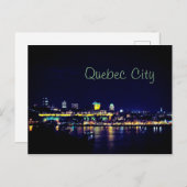 Schöne Stadt Quebec zur Nachtzeit Postkarte (Vorne/Hinten)
