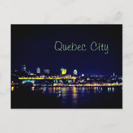 Schöne Stadt Quebec zur Nachtzeit Postkarte