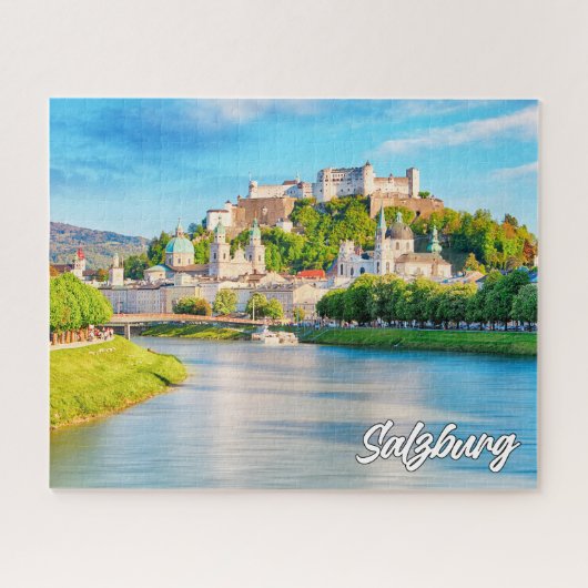 Schöne Stadt Salzburg, Österreich Puzzle (Horizontal)