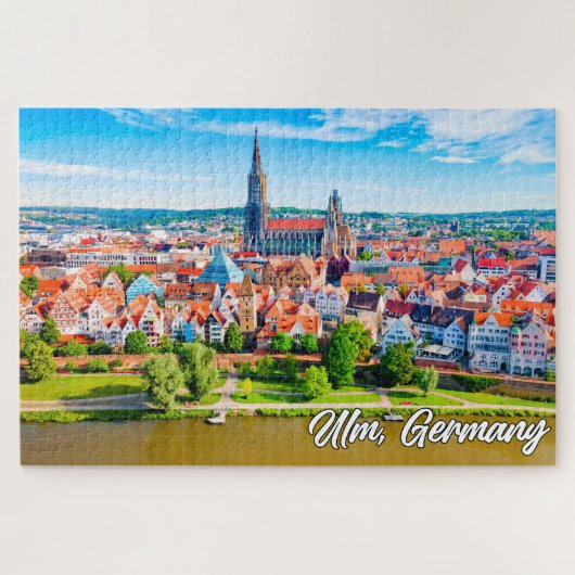 Schöne Stadt Ulm, Deutschland Puzzle (Horizontal)