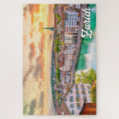 Schöne Stadt Zürich, Schweiz Puzzle (Vertikal)