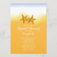Schöne Starfish Beach Bridal Dusche Einladung