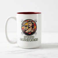 Schöne starke Frauen trinken Kaffee