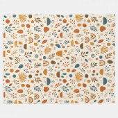 Schöne staubgrüne Kupfer-Boho-Decke Design Fleecedecke (Vorderseite (Horizontal))