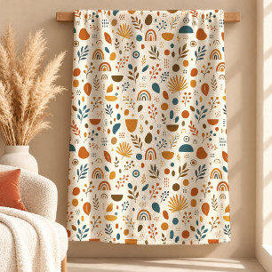 Schöne staubgrüne Kupfer-Boho-Decke Design Fleecedecke