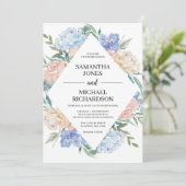 Schöne staubige Blütenpracht Einladung (Stehend Vorderseite)