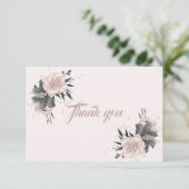 schöne staubige tropische Blume in Rosa Dankeskarte (Stehend Vorderseite)