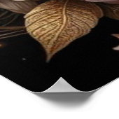 Schöne Steampunk-Frau auf dem Mond Poster (Ecke)