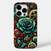 Schöne Steampunk Gears und Rose Case-Mate iPhone Hülle (Rückseite)