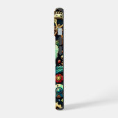 Schöne Steampunk Gears und Rose iPhone 15 Hülle (Linke Seite)