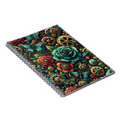 Schöne Steampunk Gears und Rose Notizblock (Rechte Seite)