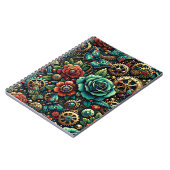 Schöne Steampunk Gears und Rose Notizblock (Linke Seite)