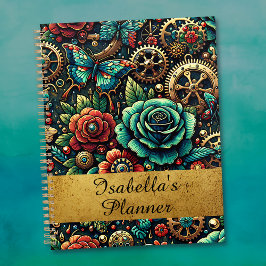 Schöne Steampunk Gears und Rose Planer