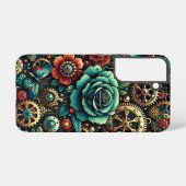 Schöne Steampunk Gears und Rose Samsung Galaxy Hülle (Rückseite (Horizontal))
