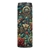 Schöne Steampunk Gears und Rose Thermosbecher (Rückseite)