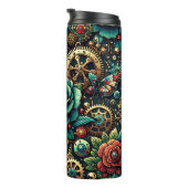 Schöne Steampunk Gears und Rose Thermosbecher (Nach rechts gedreht)