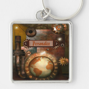 Schöne Steampunk-Schlüsselanhänger personalisiert Schlüsselanhänger