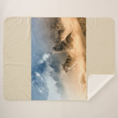 Schöne Sterne Foggy Night Wolfs Howl Sherpadecke (Vorderseite (Horizontal))