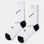 Schöne Sterne Text mit schwarzer Farbe Fünf Sterne Socken (Linkes Detail)