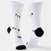 Schöne Sterne Text mit schwarzer Farbe Fünf Sterne Socken (Gewinkelt)