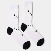Schöne Sterne Text mit schwarzer Farbe Fünf Sterne Socken (Rechts)