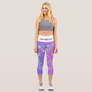 schöne Sterne und Herz Capri Leggings