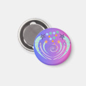 schöne Sterne und Herz Magnet (Vorderseite/Rückseite)