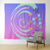 schöne Sterne und Herz Wandteppich (Beispiel (Horizontal))