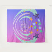 schöne Sterne und Herz Wandteppich (Vorderseite (Horizontal))