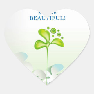 Schöne Stickerei Herz-Aufkleber