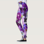 Schöne Stiefmütterchen-Frühlings-Blumen-Leggings Leggings (Links)