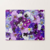 Schöne Stiefmütterchen-Frühlings-Blumen-Puzzle Puzzle (Horizontal)
