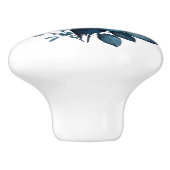 Schöne Stile Aquamariner Rose Keramikknauf (Seitenansicht)