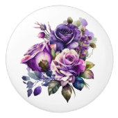 Schöne Stile Lila Rose Keramikknauf (Vorderseite)