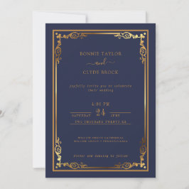 Schöne stilvolle Hochzeit Einladung mit elegantem