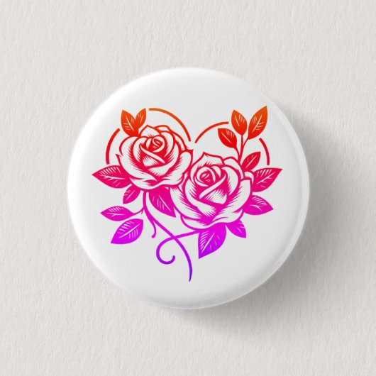 Schöne stilvolle Rose Button (Vorderseite)