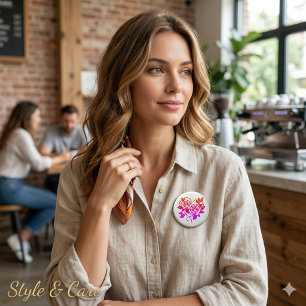 Schöne stilvolle Rose Button