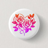 Schöne stilvolle Rose floral Button (Vorderseite)