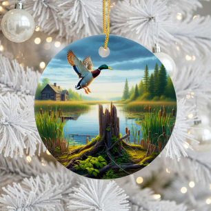 Schöne Stockenten-Erinnerung Keramik Ornament