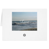 Schöne Strand- und Sand-Hochzeitstisch - Zelt-Kart (Rückseite Horizontal)