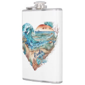 Schöne Strandbäume Flachmann (Links)